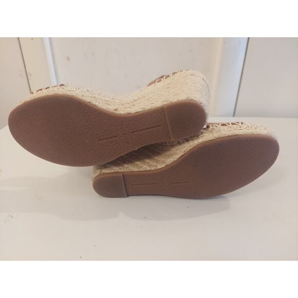 Dolce Vita Noor Brown Leather Espadrille Wedges Sandals 6 Size Made In Brazil - Picture 8 of 9